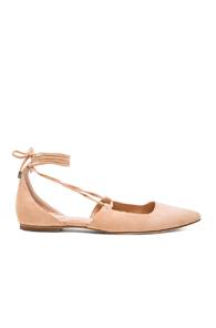 Sigerson Morrison Suede Sassy Flats In Neutrals