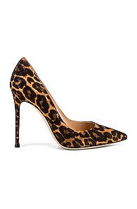 Gianvito Rossi Camoscio Gianvito Leopard Heels In Animal Print,brown
