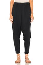 Raquel Allegra Cropped Slouchy Pant In Black