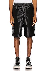 Engineered Garments Jog Short Polyester Duzzle In Black