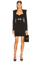 Self-portrait Drape Back Mini Dress In Black