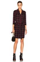 L'agence Kendall Dress In Black,red,checkered & Plaid
