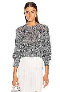 Chloe Banded Sweater In Blue