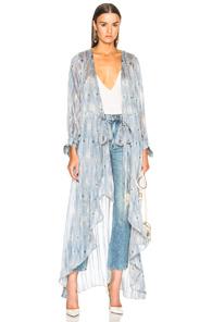 Alexis Lior Robe In Blue,geometrtic Print