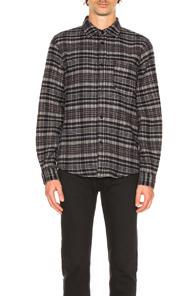 A.p.c. Trevor Shirt Jacket In Blue,gray,checkered & Plaid