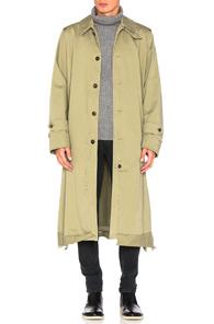 Maison Margiela Trench Coat In Green