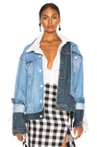 Monse Double Collar Jacket In Blue