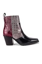 Ganni Western Boot In Red