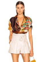 Pierre-louis Mascia Aloe Ultrawash Shirt In Brown,orange,plaid