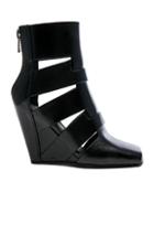 Rick Owens Leather Lazarus Wedges In Black