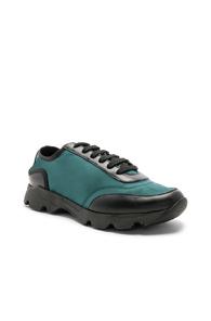 Marni Lace Up Sneakers In Green