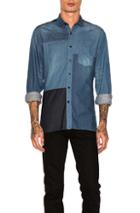 Lanvin Patch Shirt In Blue