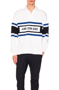 Aime Leon Dore Rugby Polo In White