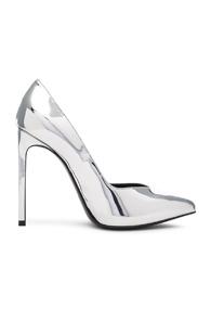 Saint Laurent Leather Paris Skinny Heels In Metallics