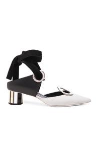 Proenza Schouler Grommet Leather Heels In White,black