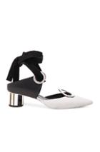 Proenza Schouler Grommet Leather Heels In White,black