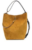 Givenchy Medium Suede & Leather Bicolor Gv Bucket Bag In Neutral,purple