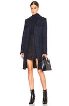 Nina Ricci Tweed Coat In Blue