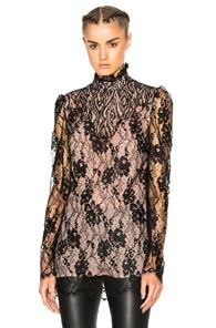 Lanvin High Neck Blouse In Black