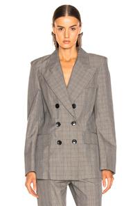 Isabel Marant Etoile Iliane Blazer In Gray,plaid