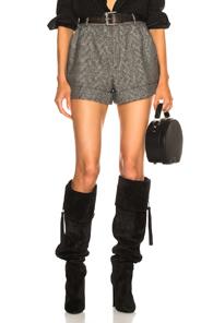 Saint Laurent Check Shorts In Checkered & Plaid,gray