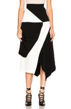 J.w. Anderson Contrast Asymmetric Skirt In Black,white