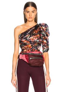 Isabel Marant Omi Top In Black,floral