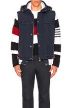 Thom Browne Enshuku Nylon Tech Vest In Blue