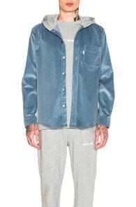 Aime Leon Dore Corduroy Hoodie In Blue