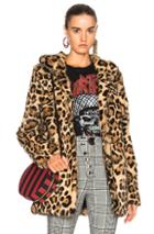 Rta Henri Rabbit Fur Coat In In Animal Print,neutrals