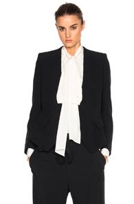 Chloe Crepe Sable Blazer In Black