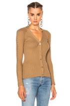 Alexander Wang Ribbed Cardigan In Neutrals