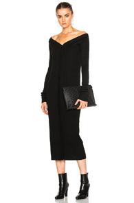 Tibi V Neck Decolate Dress In Black