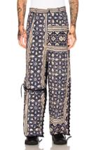 Craig Green Print Diamond Quilt Trousers In Floral,blue