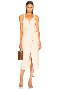 Nanushka Santal Denim Dress In White