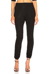 Frankie B All Over Rhinestone Sweatpants In Black