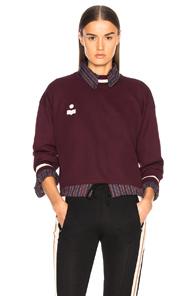 Isabel Marant Etoile Dayton Sporty Knit Sweatshirt In Purple