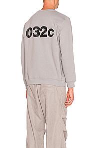 032c Logo Print Sweater In Gray