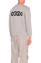 032c Logo Print Sweater In Gray