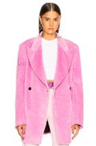 Msgm Double Breasted Blazer In Pink
