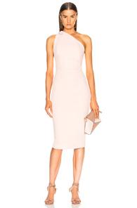 Nicholas Bandage One Shoulder Dress In Pink