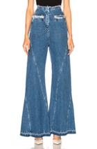 Esteban Cortazar High Waisted Flare In Blue