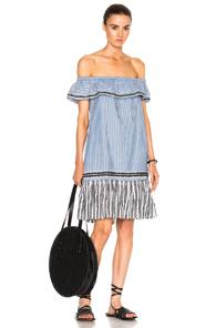 Lemlem Amara Mini Dress In Blue,stripes