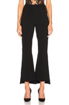 Roland Mouret Stalham Plain Birdseye Stitch Trousers In Black