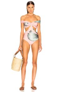 Johanna Ortiz Palm Beach One Piece In Green,pink,tropical