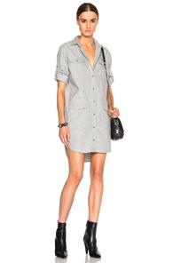 Atm Anthony Thomas Melillo Utility Dress In Gray