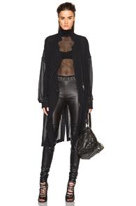 Ann Demeulemeester Floor Length Coat In Black