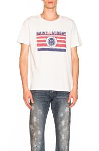 Saint Laurent League Tee In White