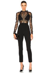 Self-portrait Hall Jumpsuit In Black