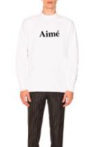 Aime Leon Dore Aime Mockneck Sweatshirt In White